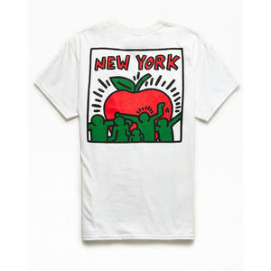 NEW Ripple Junction Keith Haring T-Shirt Men's 2XL White New York Big Apple‎